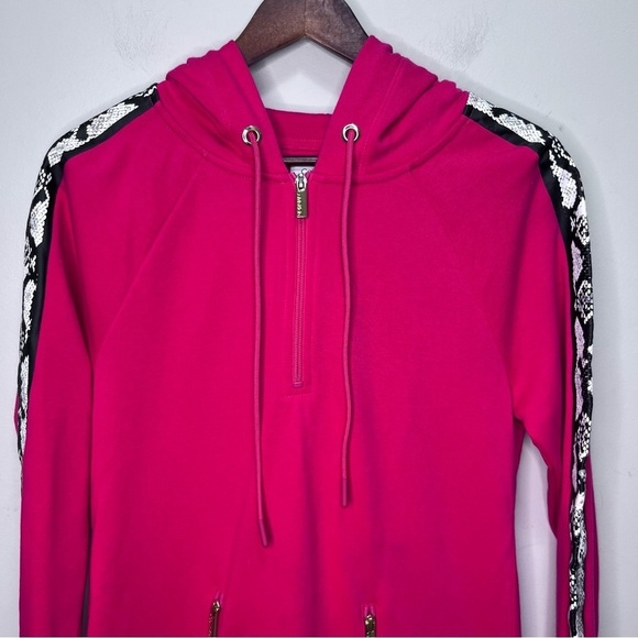 Calvin Klein Red Hooded Sweater Dress Size Small - Picture 4 of 9